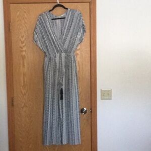 Chic Black and White Maxi romper